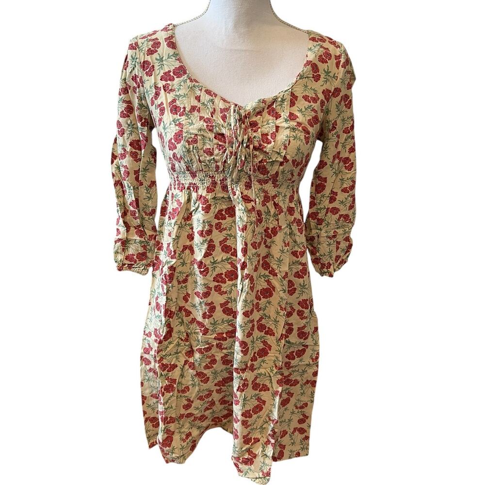Roper Y2K Empire Waist Mini Dress Floral Country Western Print XS